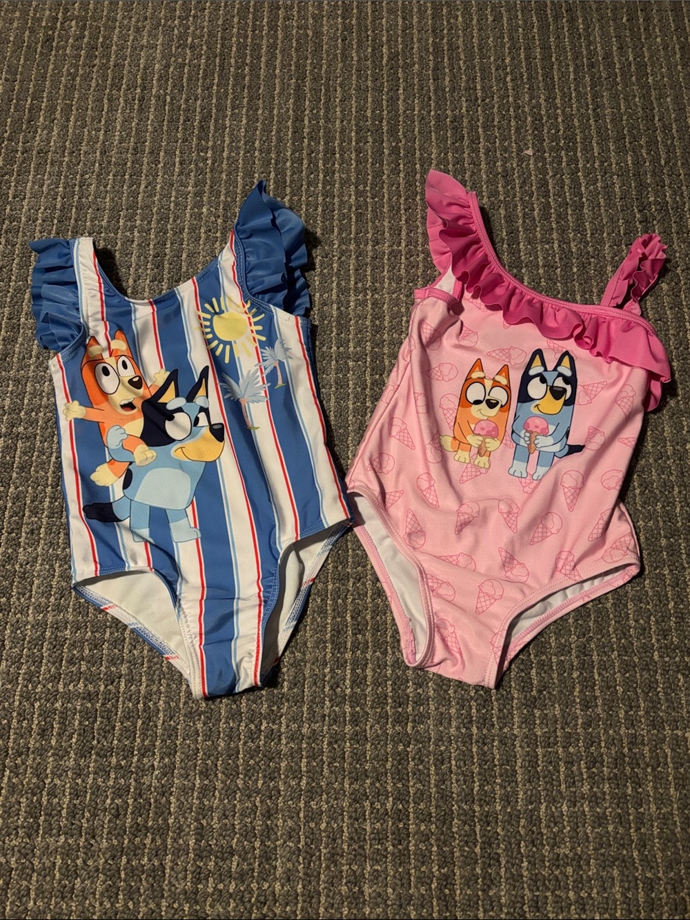 Bluey Kids' One-Piece Swimsuit - Pink & Blue Options